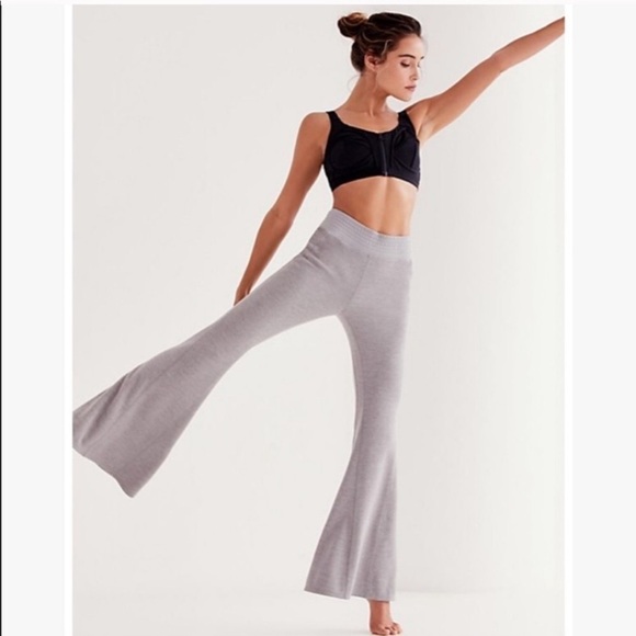 Free People Movement Attitude Gray Flare Casual Jogger Bell Bottom Pants - Picture 1 of 10